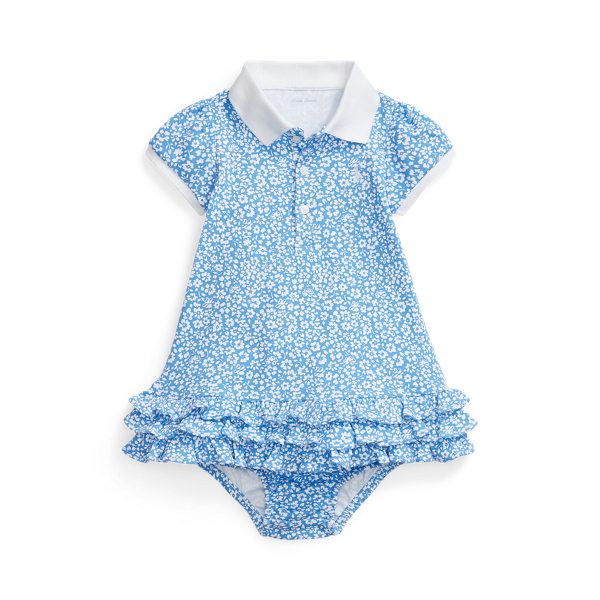 Ruffled Soft Cotton Polo Dress &amp; Bloomer