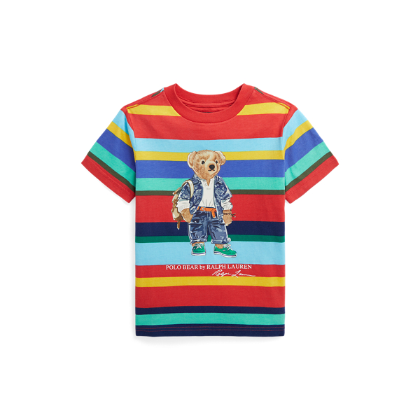 Polo Bear Striped Cotton Jersey T-Shirt