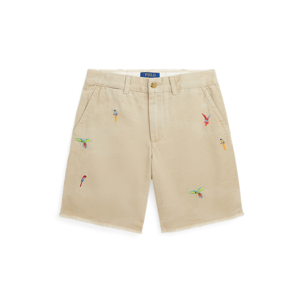 Parrot-Embroidered Cotton Chino Short Boys 6-14 Years 1