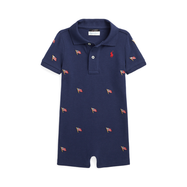 Flag Cotton Mesh Polo Shortall Baby Boy 1