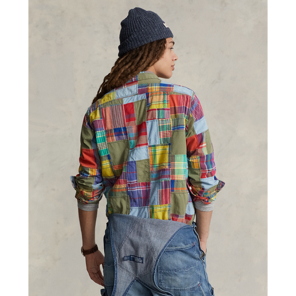 6074 Montauk Patchwork Classic Fit Patchwork Madras Workshirt Polo Ralph Lauren 5