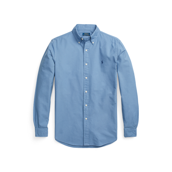 Custom fit garment-dyed Oxford overhemd Polo Ralph Lauren in 1