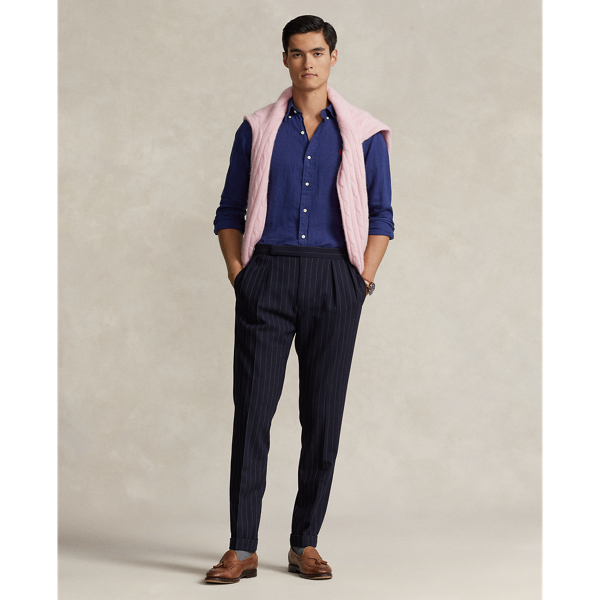 Custom-Fit Leinenhemd Polo Ralph Lauren in Festliches Navy 3