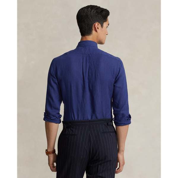 Custom-Fit Leinenhemd Polo Ralph Lauren in Festliches Navy 4
