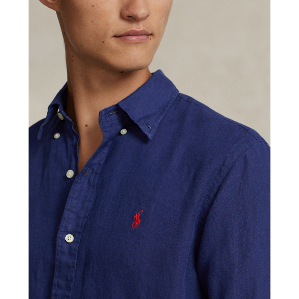 Custom-Fit Leinenhemd Polo Ralph Lauren in Festliches Navy 5