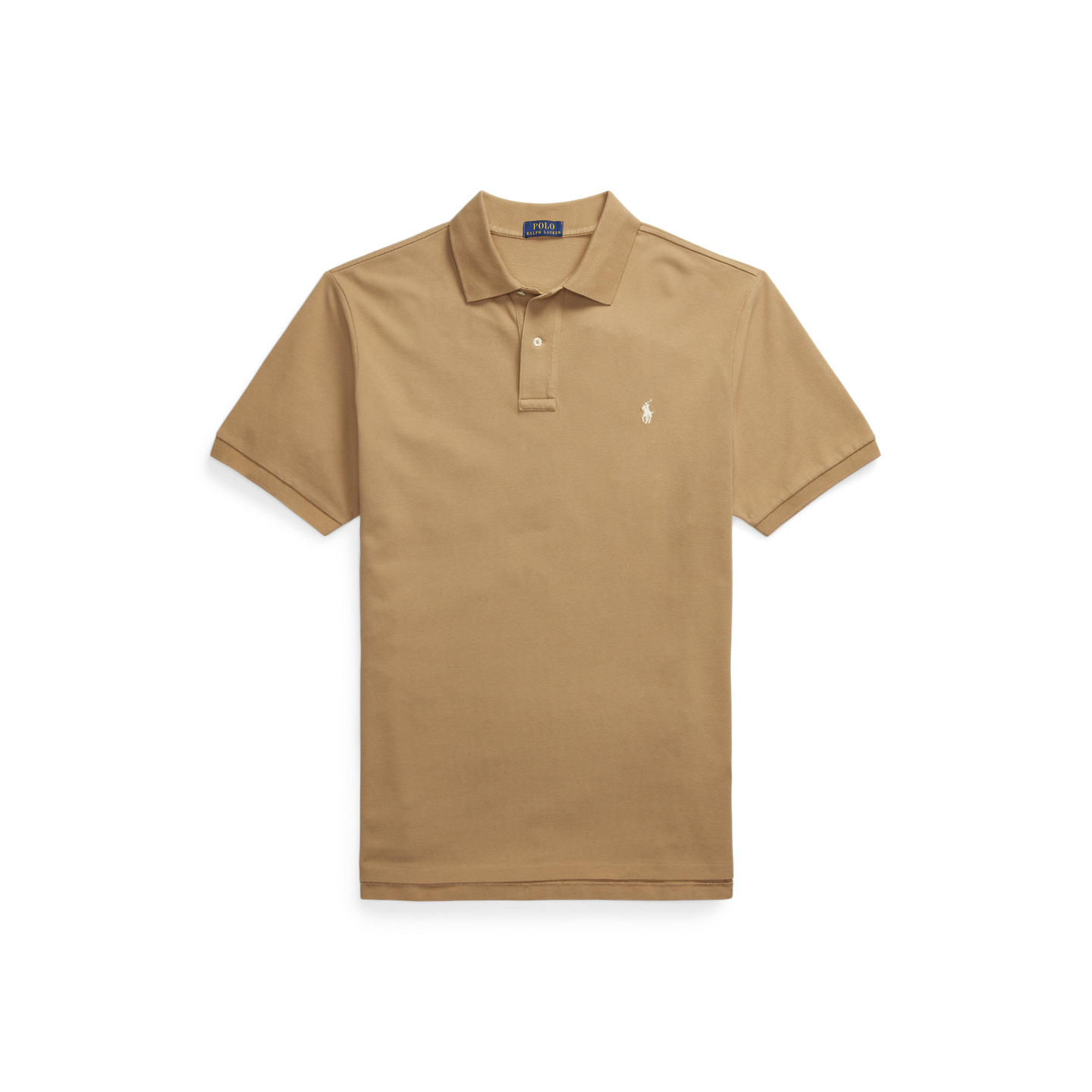 Мужское поло Ralph Lauren The Iconic Mesh Polo, цвет: Рыжевато-коричневый — фото 5