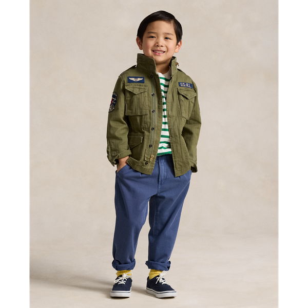 Pantalon chino à cordon de serrage Boys 1.5-6 Years en Marine clair 6