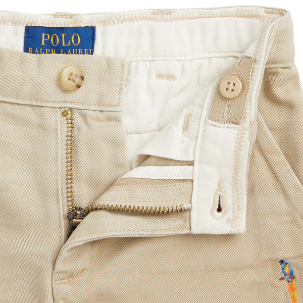 Short chino avec perroquets brod&eacute;s Boys 1.5-6 Years en Kaki classique 3
