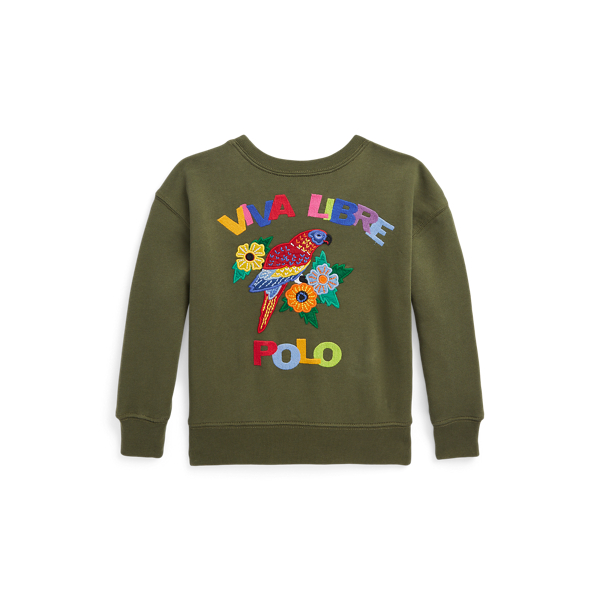 Sweat ample avec appliqu&eacute; perroquet Girls 1.5-6.5 Years en Sauge fonc&eacute; 2