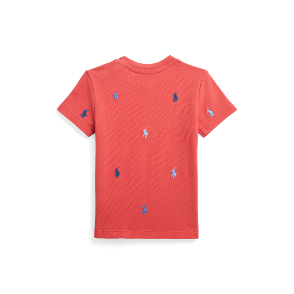 T-Shirt aus Baumwollpiqu&eacute; mit Polo Pony Baby Boy in Fr&uuml;hlingsrot 2