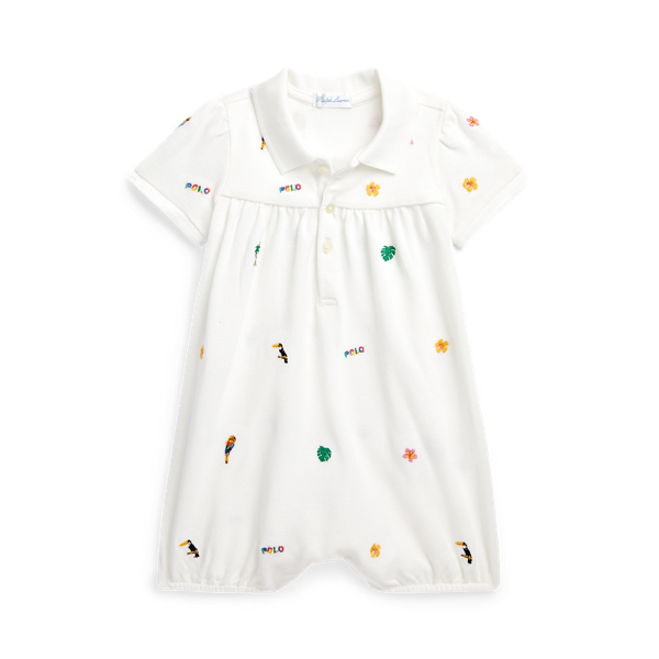 Tropischer Polo-Sommerstrampler Baby Girl in 1