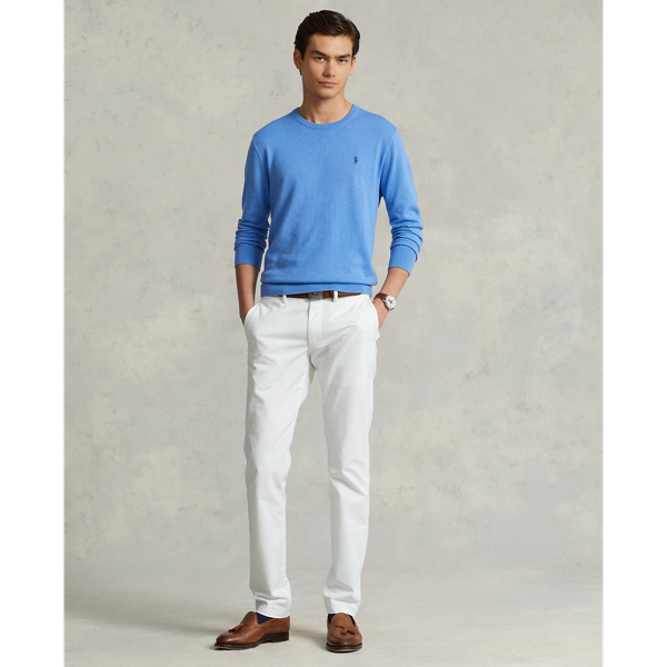 Baumwoll-Kaschmir-Rundhalspullover Polo Ralph Lauren in Harbor-Island-Blau 4