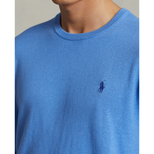 Baumwoll-Kaschmir-Rundhalspullover Polo Ralph Lauren in Harbor-Island-Blau 6