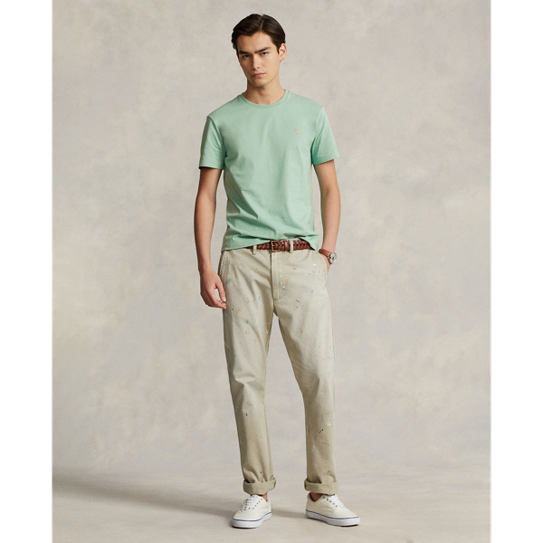 Custom slim fit jersey T-shirt Polo Ralph Lauren in Essex Green/C3332 4