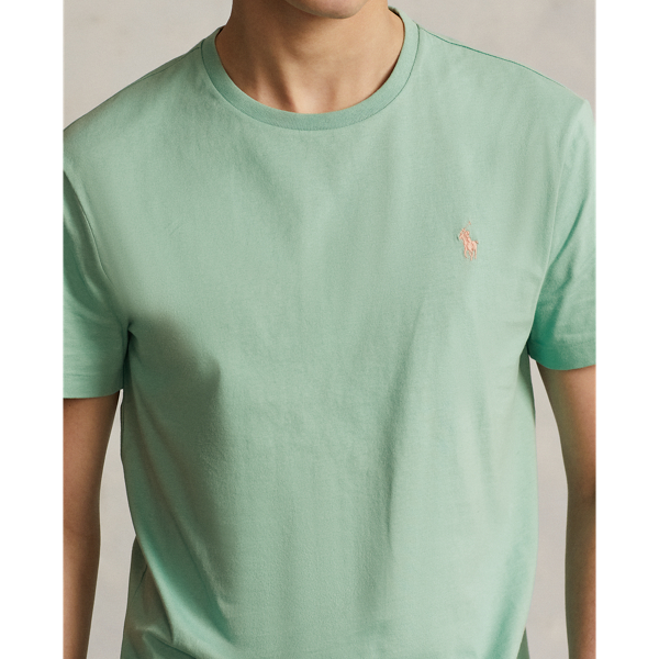 Custom slim fit jersey T-shirt Polo Ralph Lauren in Essex Green/C3332 6