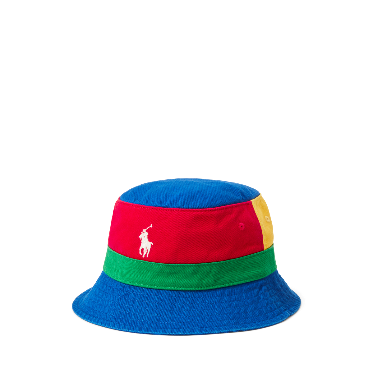 ☆POLO RALPH LAUREN☆ Colorblock Fleece Bucket Hat Multi MAP POLO RALPH LAUREN COLOR-BLOCKED FLEECE BUCKET HAT | Blue Men