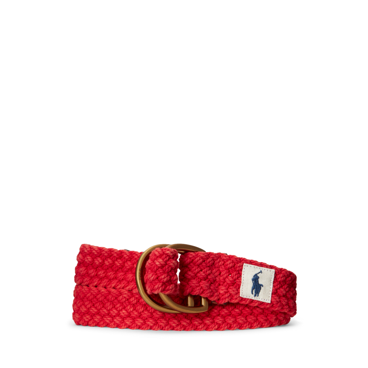 Red ralph lauren belt sales