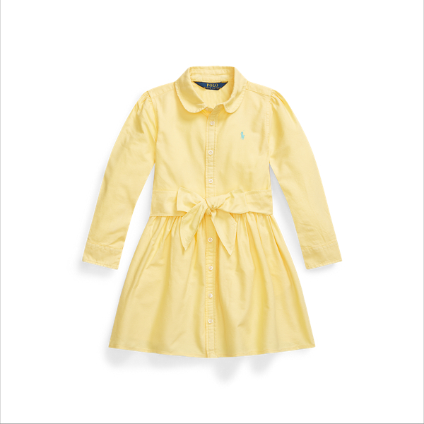 Vestido camiseiro em Oxford e algod&atilde;o