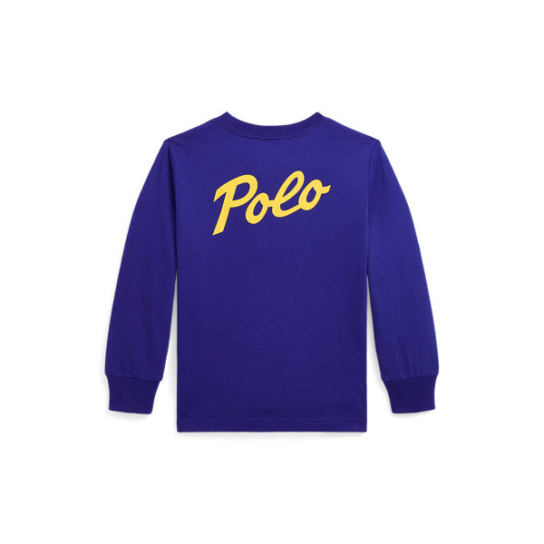 Langarmoberteil aus Baumwolljersey Boys 1.5-6 Years in City-Royal/Gelbflosse 2