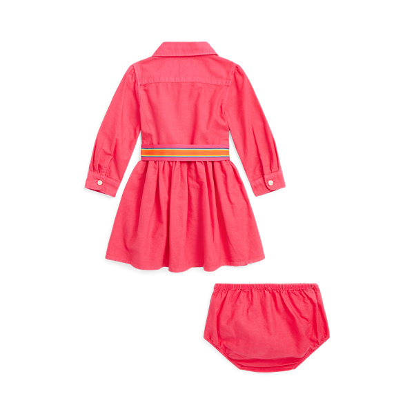 Oxford-Hemdkleid mit G&uuml;rtel und H&ouml;schen Baby Girl in Leuchtendes Pink 2