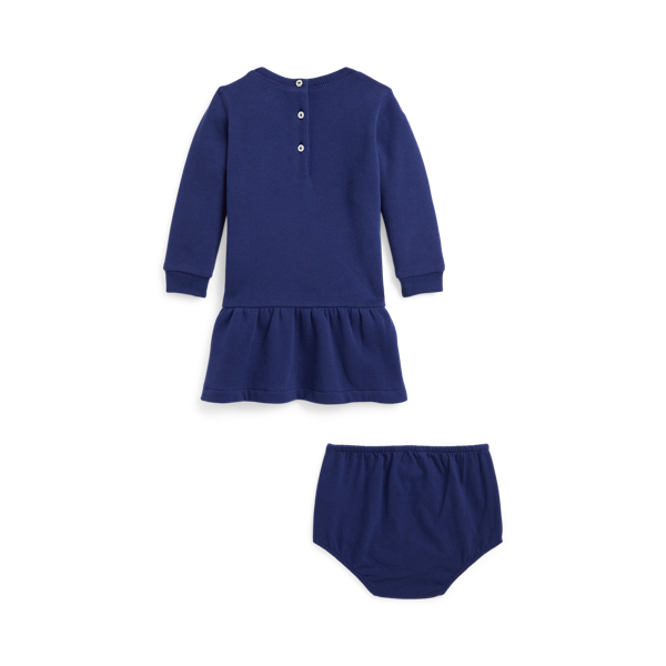 Robe en molleton &agrave; logo et bloomer Baby Girl en Eau douce 2