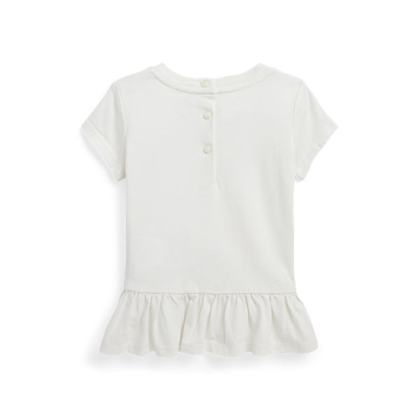 Sch&ouml;&szlig;chen-T-Shirt mit Polo&nbsp;Bear Baby Girl in Deckbeizen-Wei&szlig; 2