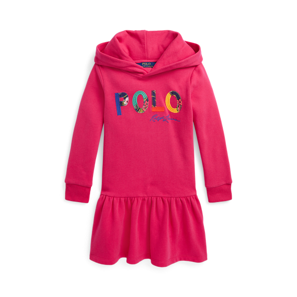 Logo Fleece Hoodie Dress Girls 1.5-6.5 Years 1
