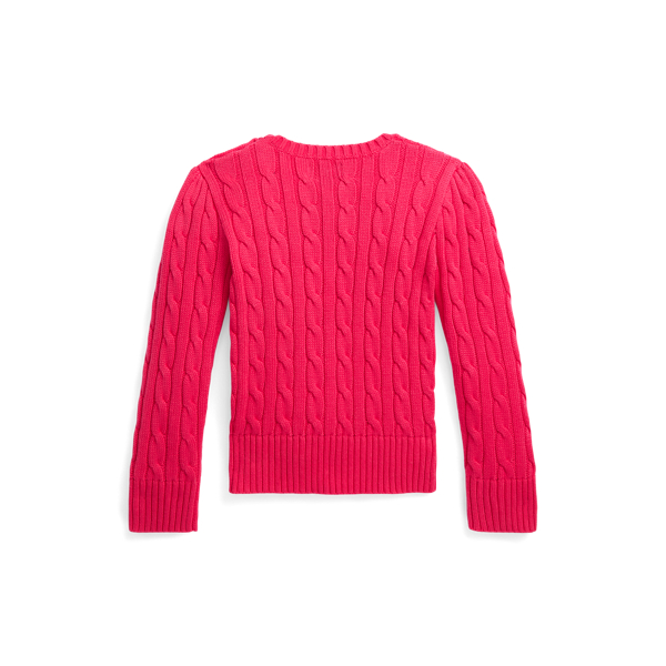 Baumwollpullover mit Zopfmuster Girls 1.5-6.5 Years in Leuchtendes Pink 2