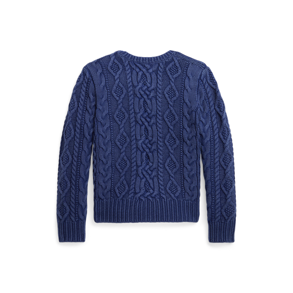 Aran-Strickpullover aus Baumwolle Girls 1.5-6.5 Years in Frischwasser 2