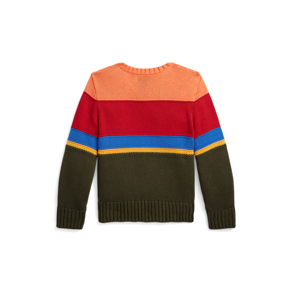 Pull &agrave; logo en coton ray&eacute; Girls 1.5-6.5 Years en Olive multi 2