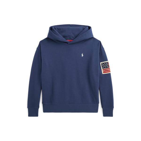 Fleece hoodie met vlag en logo Girls 7-14 Years in 1