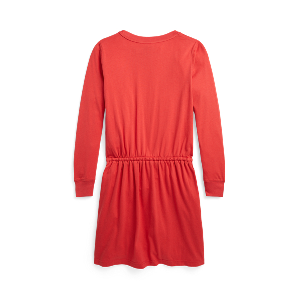 Kleid aus Baumwolljersey mit Polo Bear Girls 7-14 Years in Fr&uuml;hlingsrot 2