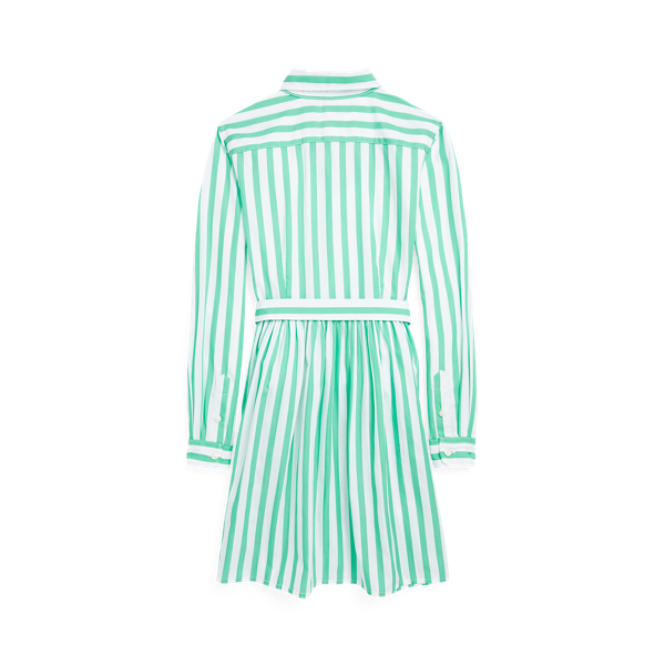 Gestreiftes Hemdkleid mit G&uuml;rtel Girls 7-14 Years in Key-West-Gr&uuml;n/Wei&szlig; 2