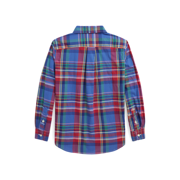 Karohemd aus Baumwollpopeline Boys 1.5-6 Years in Royal/Rot multi 2