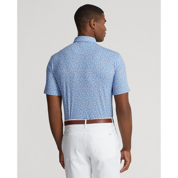 Assorted Petals Fall Blue Classic Fit Performance Polo Shirt RLX 5
