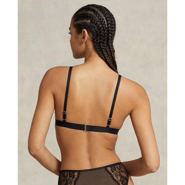 Onyx Lace Unlined Triangle Bralette Polo Ralph Lauren 4