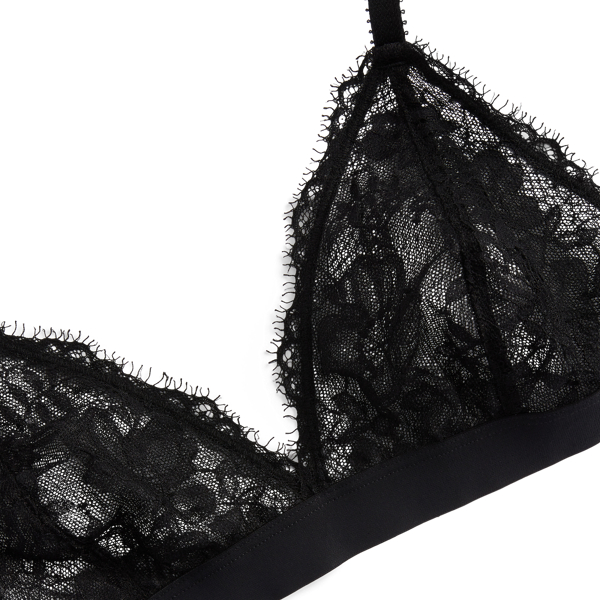 Onyx Lace Unlined Triangle Bralette Polo Ralph Lauren 5