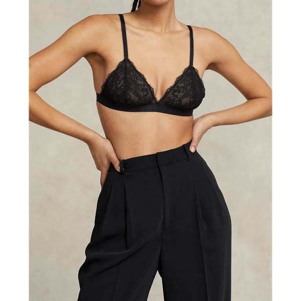 Onyx Lace Unlined Triangle Bralette Polo Ralph Lauren 6