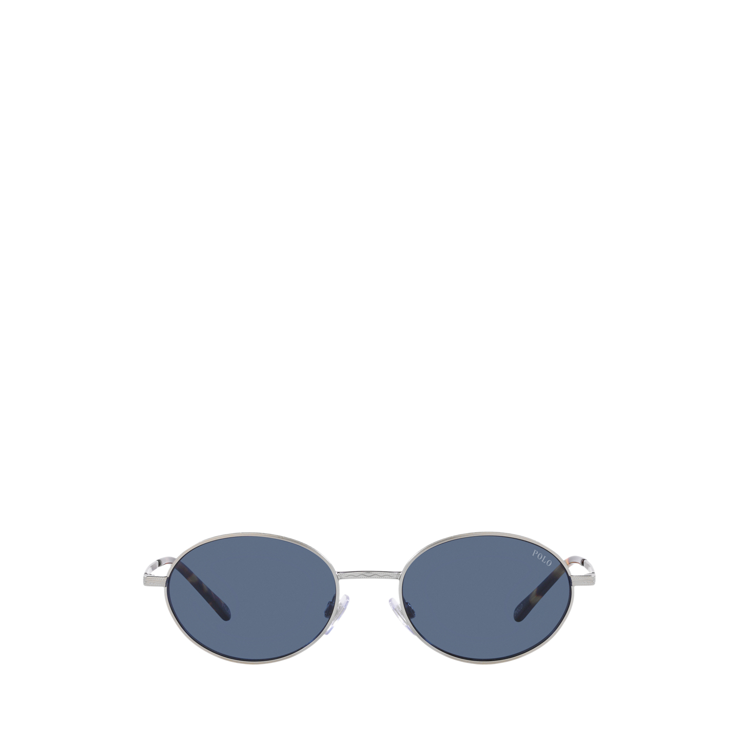 Мужские солнцезащитные очки Ralph Lauren Retro Oval Metal Sunglasses, цвет: Серебряный — фото 1