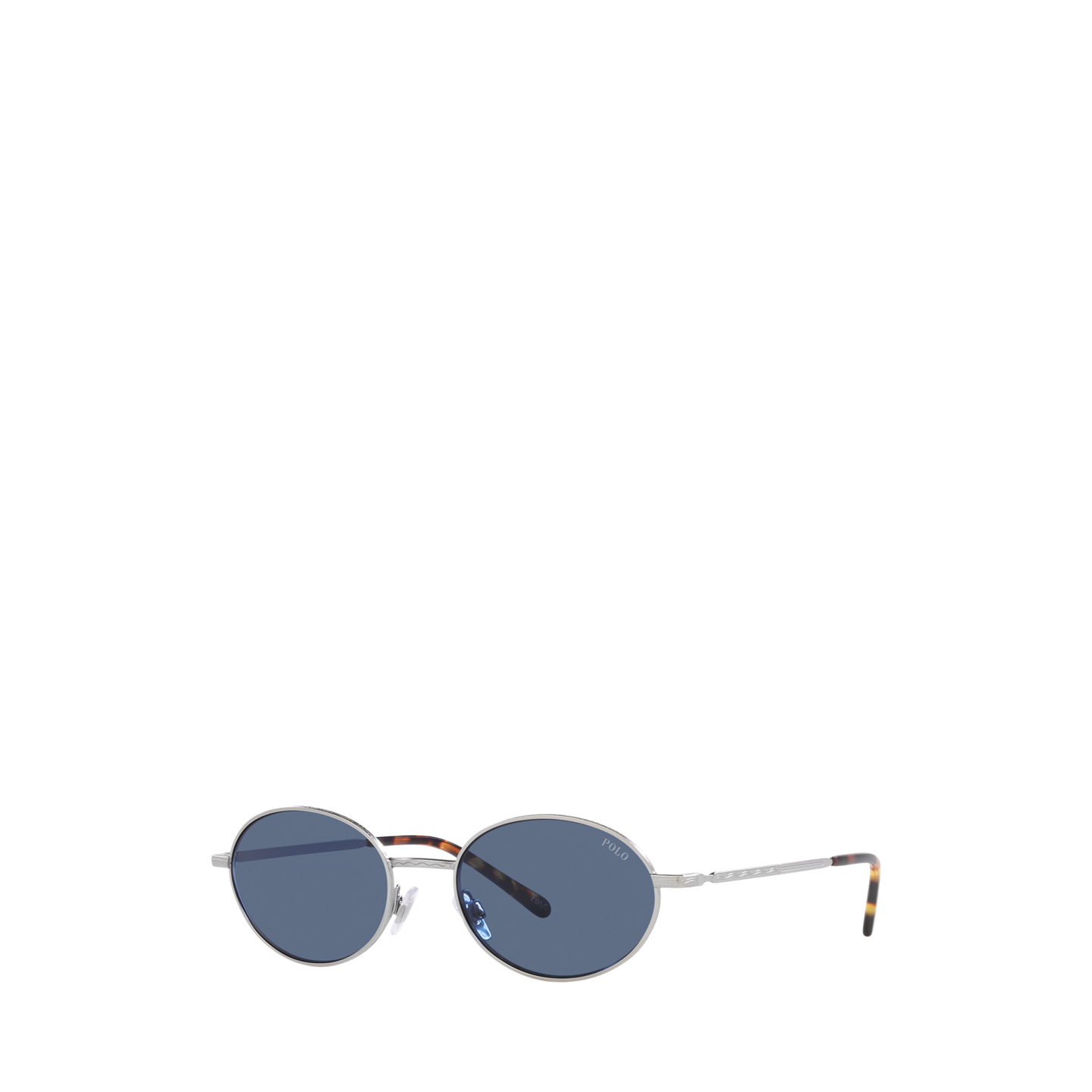 Мужские солнцезащитные очки Ralph Lauren Retro Oval Metal Sunglasses, цвет: Серебряный — фото 4