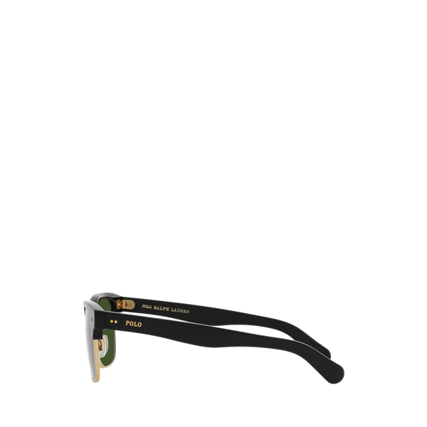 Shiny Black Heritage Square Academy Sunglasses Polo Ralph Lauren 3