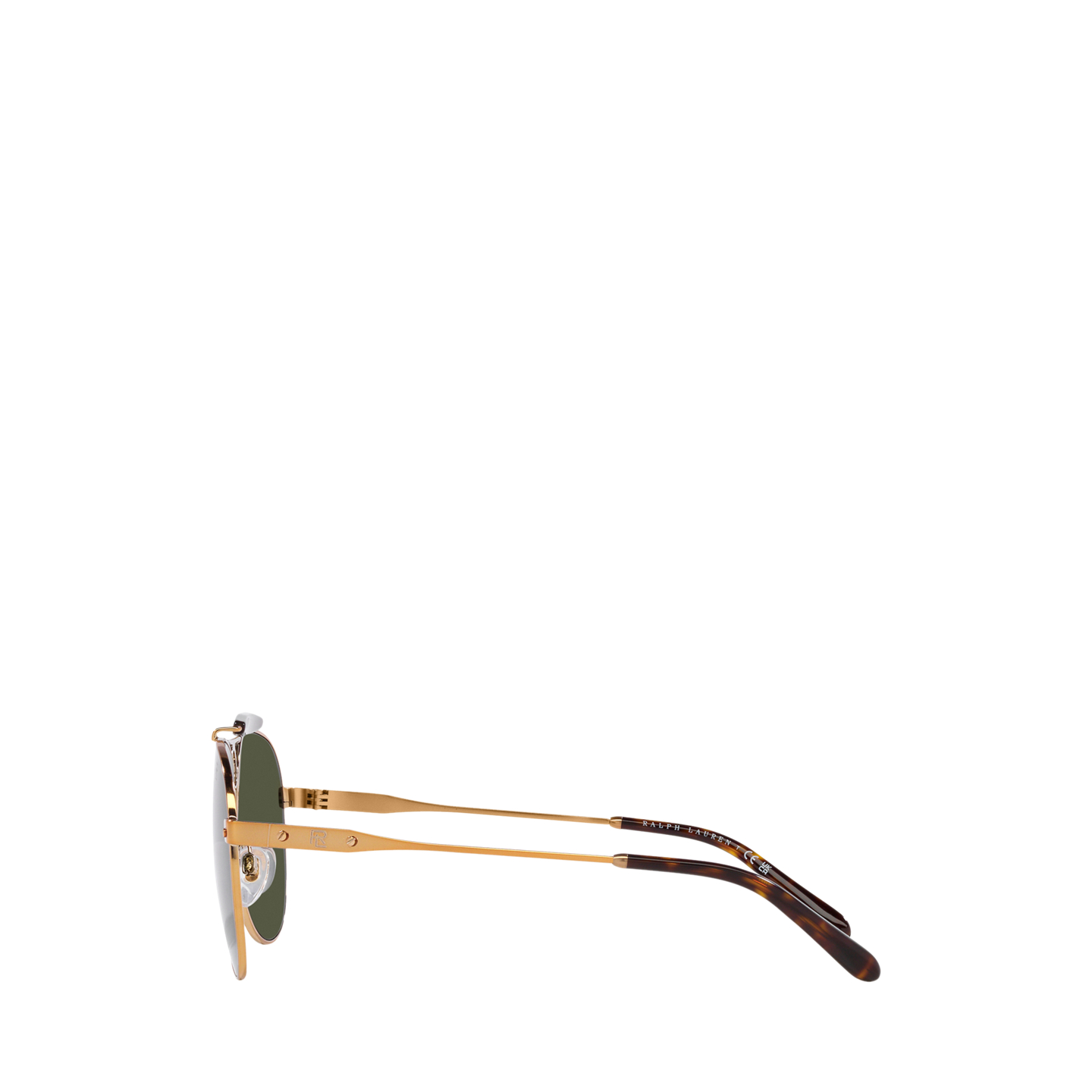 Мужские солнцезащитные очки Ralph Lauren Automotive Metal Pilot Sunglasses, цвет: Состаренный золотой — фото 2