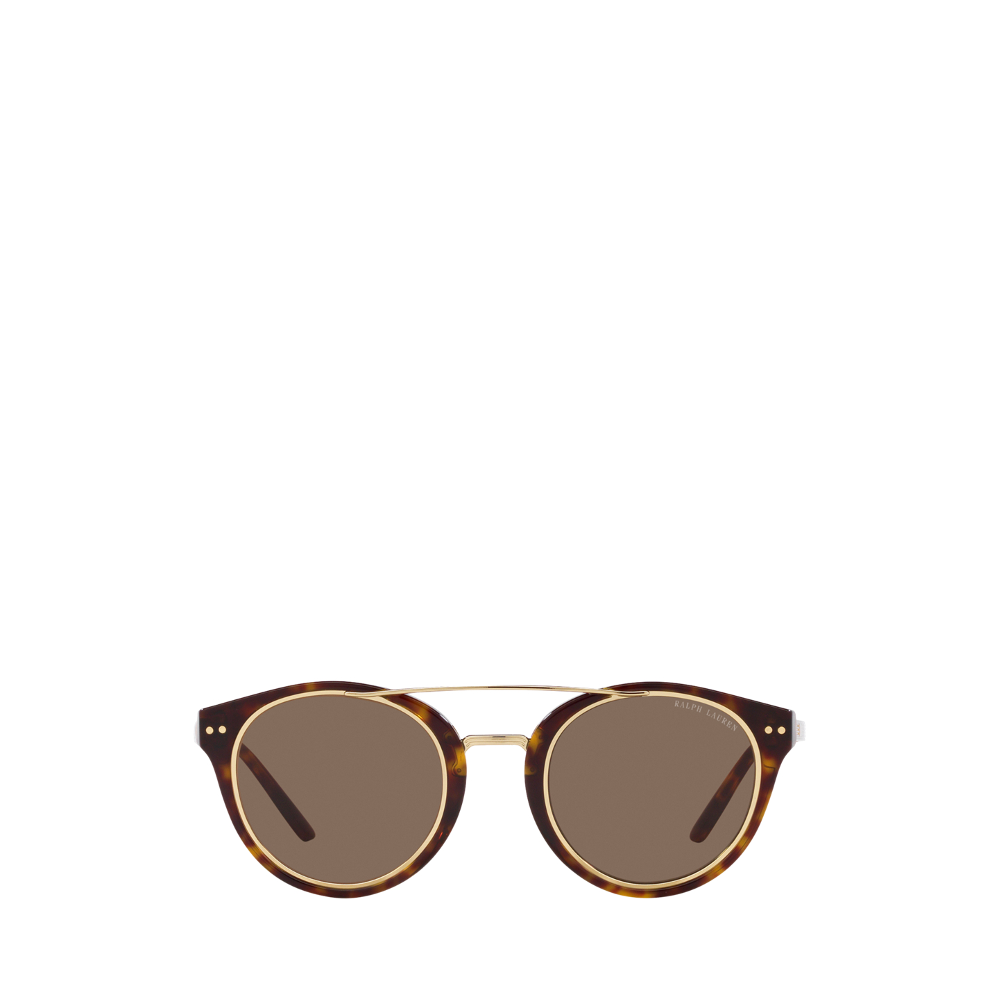 Мужские солнцезащитные очки Ralph Lauren Art Deco Round Sunglasses, цвет: Бледный золотой — фото 1