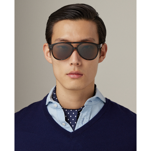 Brown Havana Automotive Pilot Sunglasses Ralph Lauren 5