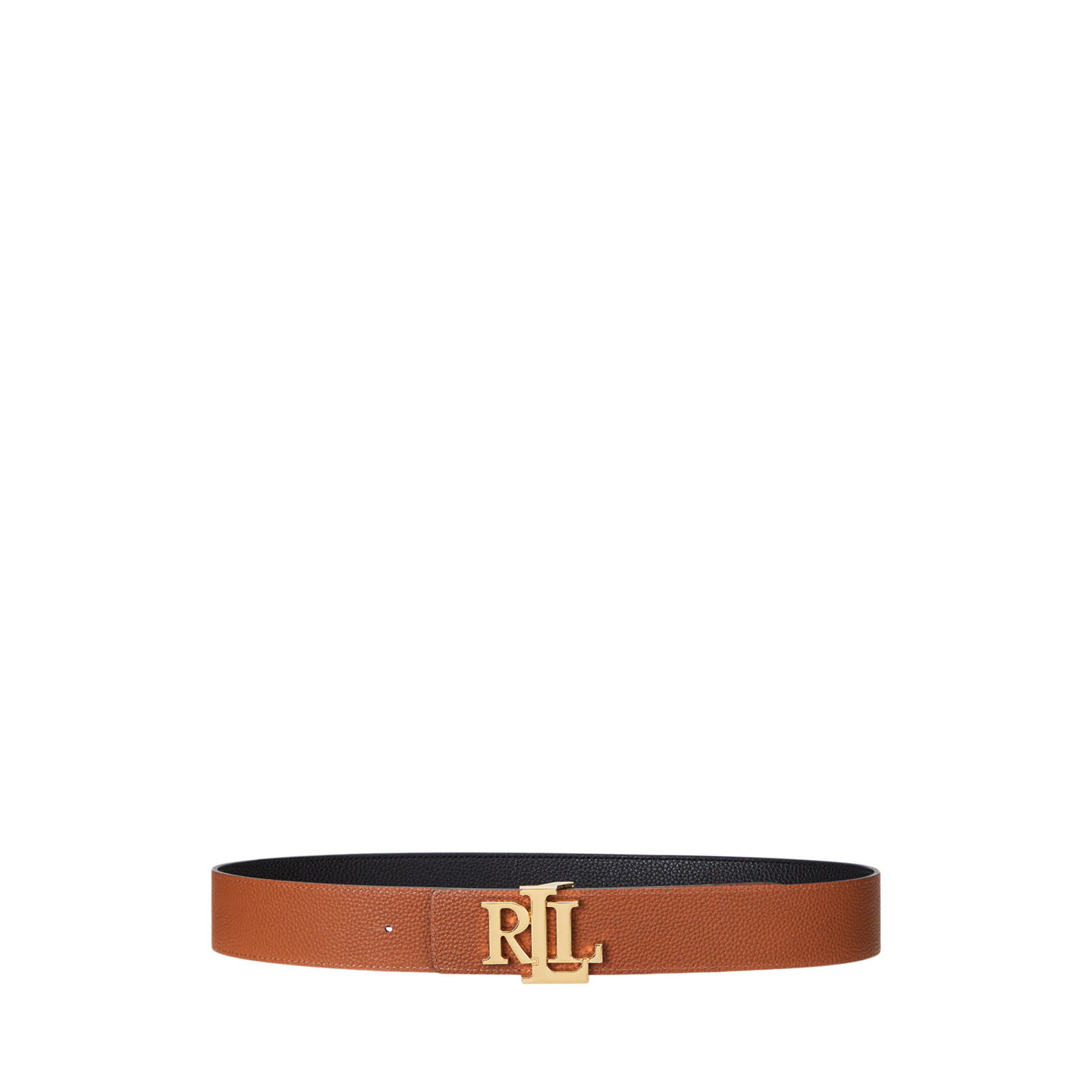Женский ремень Ralph Lauren Logo Reversible Pebbled Wide, цвет: Чёрный / Рыжевато-коричневый — фото 2