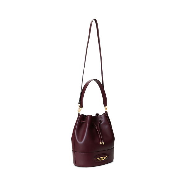 Vintage Burgundy Leather Large Andie Drawstring Bag Lauren 3