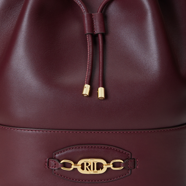 Vintage Burgundy Leather Large Andie Drawstring Bag Lauren 6
