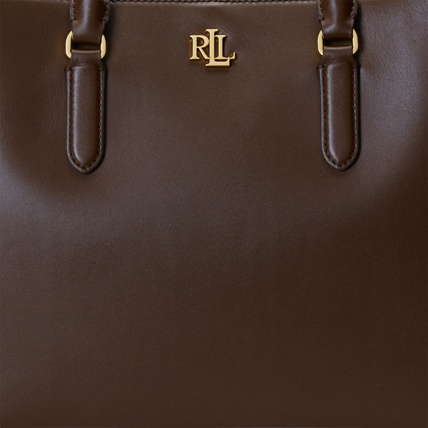 Chestnut Brown Leather Large Marcy Satchel Lauren 6