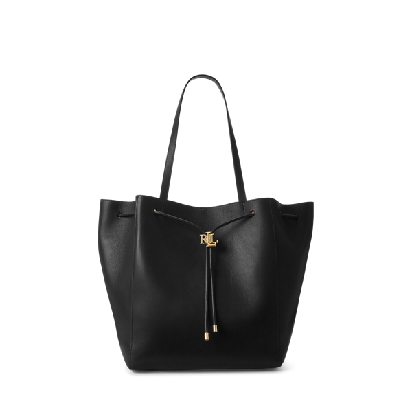 Ralph outlets Lauren drawstring leather handbag