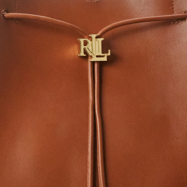 Lauren Tan Leather Medium Andie Drawstring Tote Lauren 6